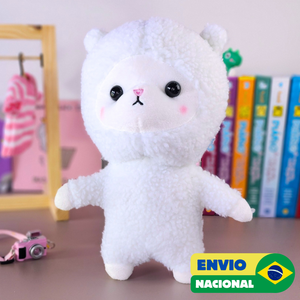 Alpaca Lalafanfan de pelúcia - Pronta entrega