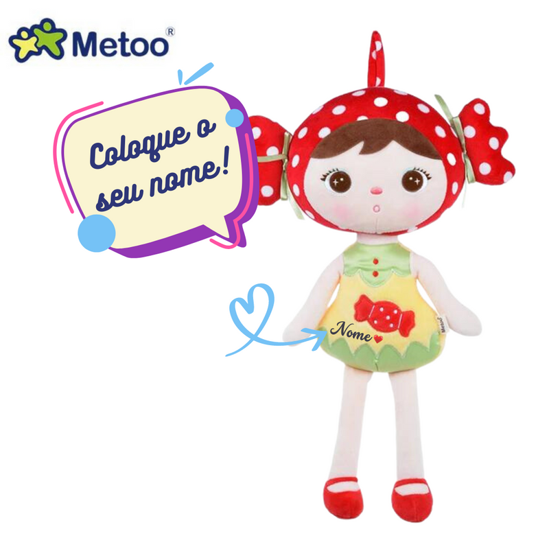 Boneca Metoo Jimbao Candy vermelha 45cm Personalizada