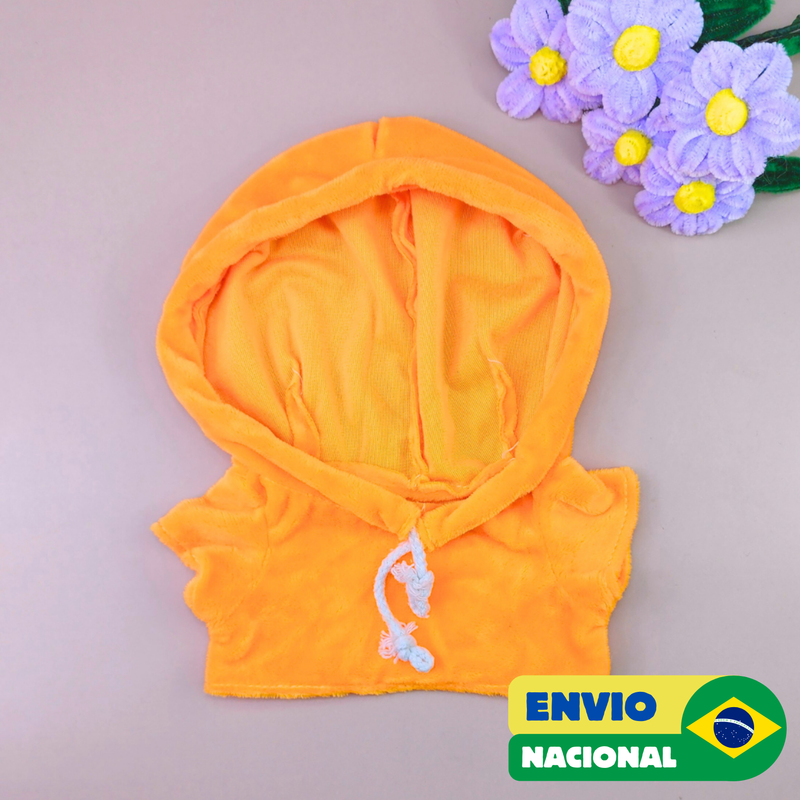 Roupa para Paper Duck Lalafanfan moletom laranja - Pronta entrega