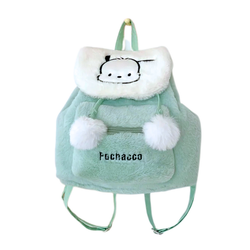 Mochila feminina Pochacco pelúcia Sanrio Hello Kitty