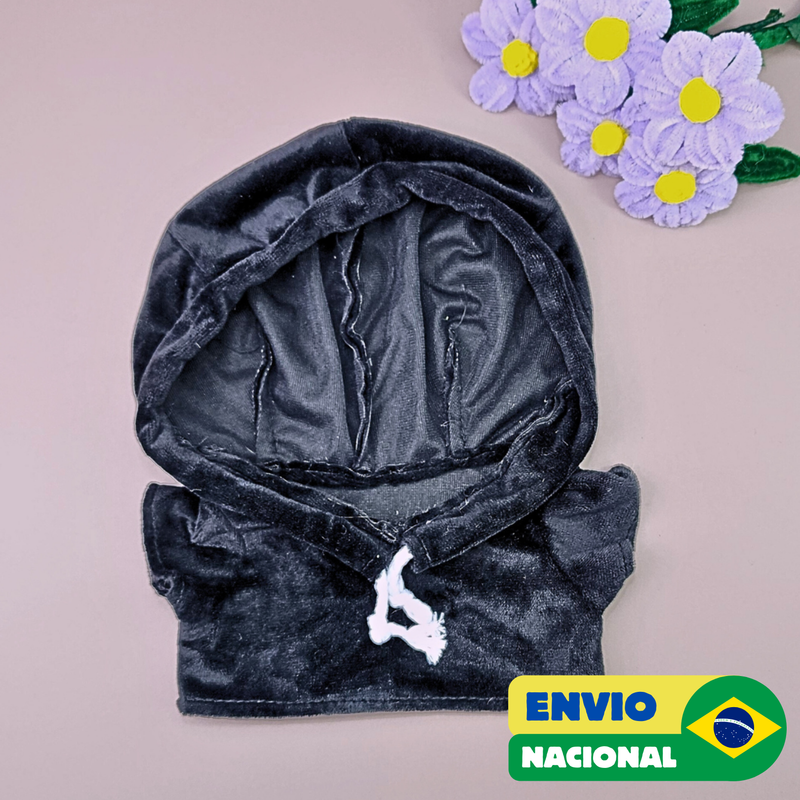 Roupa para Paper Duck Lalafanfan moletom preto - Pronta entrega