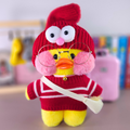 Paper Duck de pelúcia Lalafanfan Amarelo com roupas e acessórios