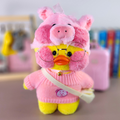 Paper Duck de pelúcia Lalafanfan Amarelo com roupas e acessórios