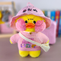 Paper Duck de pelúcia Lalafanfan Amarelo com roupas e acessórios