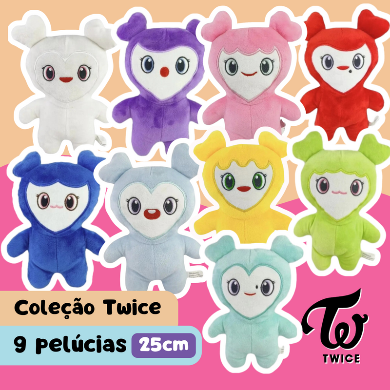 Lovely's Twice coleção K-pop 9 pelúcias 25cm