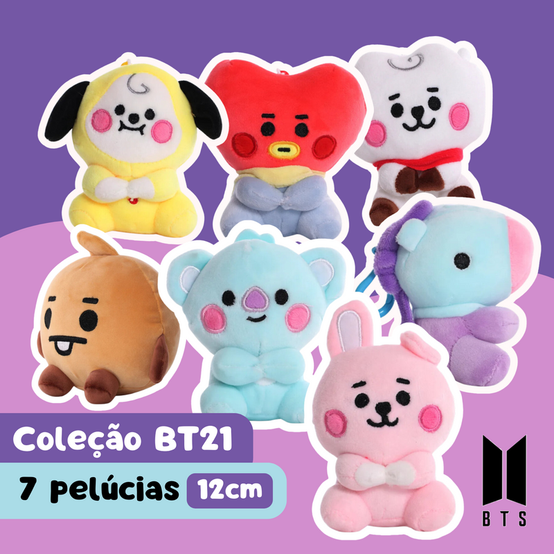 BT21 BTS Coleção K-pop 7 pelúcias 12cm