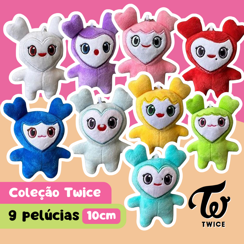 Lovely's Twice coleção K-pop 9 pelúcias 10cm