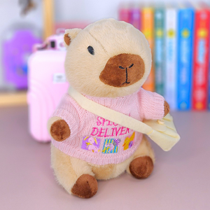 Capivara Lalafanfan de pelúcia 23cm Blusão special delivery - Pronta entrega