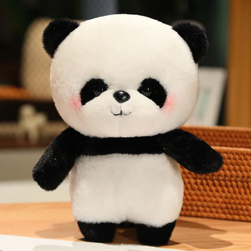 Panda Lalafanfan de pelúcia 28cm Vestido branco laços