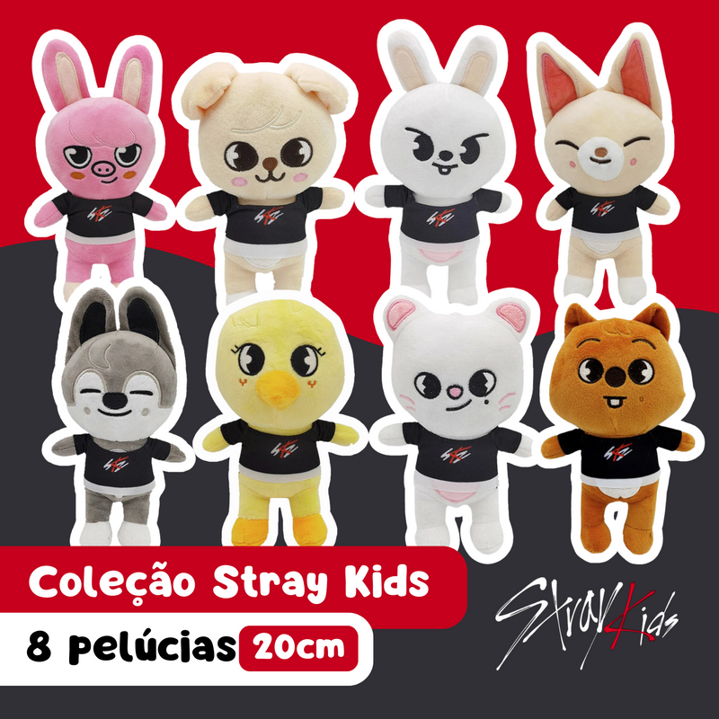 Skzoo Stray Kids Coleção K-pop 8 pelúcias de 20cm