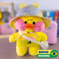 Paper Duck Lalafanfan de pelúcia blusão guarda-chuva com chapéu - Pronta entrega