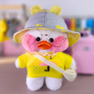 Paper Duck Pato Lalafanfan Branco de pelúcia blusão guarda-chuva com chapéu - Pronta Entrega