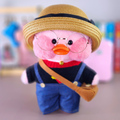 Paper Duck de pelúcia Lalafanfan Rosa com roupas e acessórios