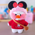 Paper Duck de pelúcia Lalafanfan Branco com roupas e acessórios