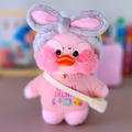 Paper Duck de pelúcia Lalafanfan Rosa com roupas e acessórios