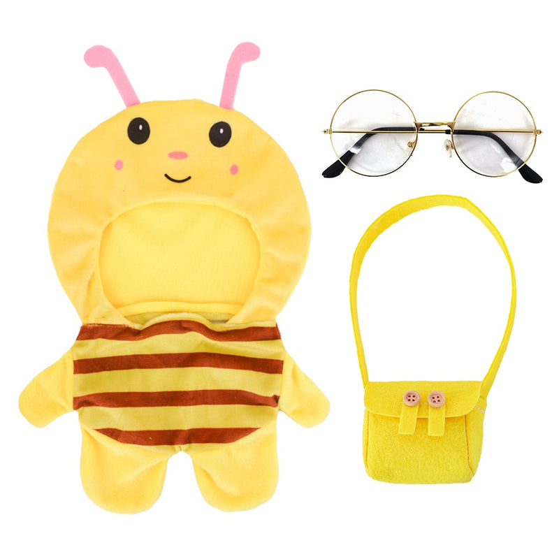 Kit Fantasia abelha com bolsa e óculos para Lalafanfan