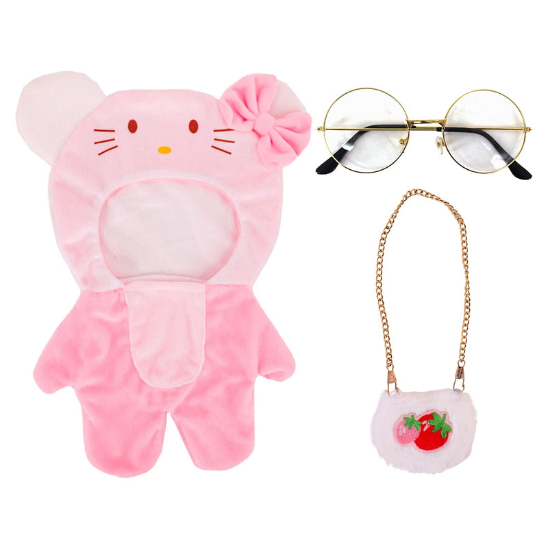 Kit Fantasia Hello Kitty com óculos e bolsa para Lalafanfan