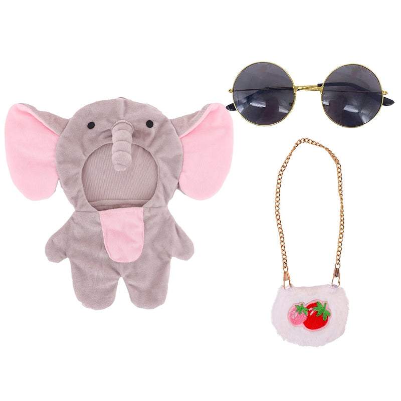 Kit Fantasia elefante com bolsa e óculos para Lalafanfan